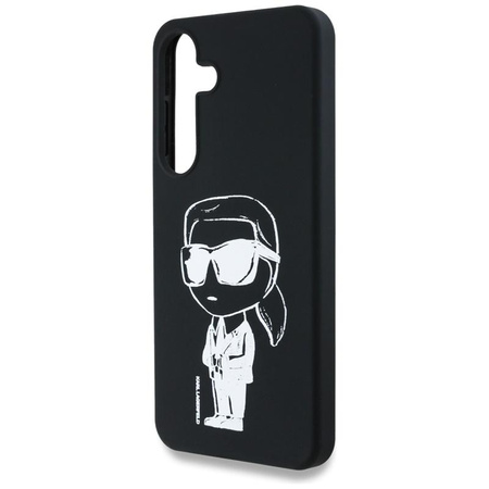 Karl Lagerfeld Silicone Graffiti Ikonik Printed Logo MagSafe - Hülle für Samsung Galaxy S25 (Schwarz)