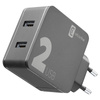 Cellularline Multipower 2 - 2x USB-A 12W + 12W mains charger (black)