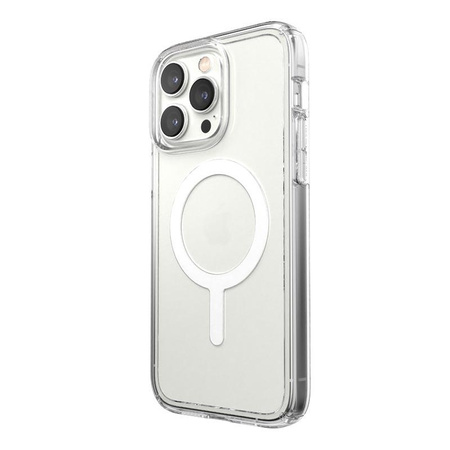 Speck Gemshell + MagSafe - Coque pour iPhone 14 Pro Max avec MICROBAN à moitié (Clair)