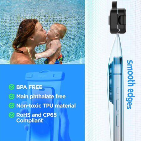 Spigen A601 Universal Waterproof Case - Tasche für Smartphones bis zu 6,9" (Blau)