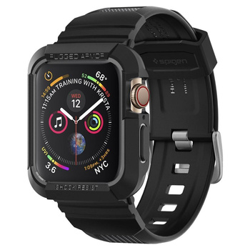 Spigen Rugged Armor Pro tok - Pánt tokkal Apple Watch 44 / 45 mm-es órához (fekete)