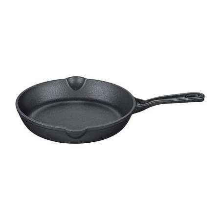 Küchenprofi Provence - Bratpfanne aus Gusseisen mit Ausguss, Durchmesser 20 cm (schwarz)