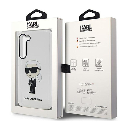 Karl Lagerfeld IML NFT Ikonik - pouzdro pro Samsung Galaxy S23+ (průhledné)