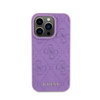 Guess Leather 4G Stamped - iPhone 15 Pro Case (violet)