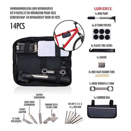 ZESTAW NARZĘDZI ROWEROWYCH KLUCZ ŁATKA DO NAPRAWY ROWERU BICYCLE GEAR