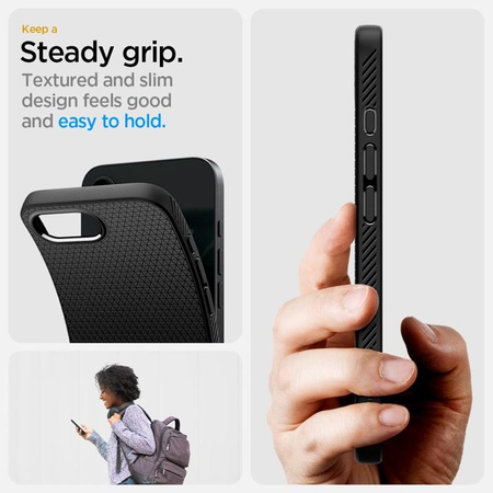 Spigen Liquid Air - Hülle für iPhone 16e (Mattschwarz)