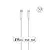PURO USB-C/Lightning MFi csatlakozókábel 0,5m (fehér)
