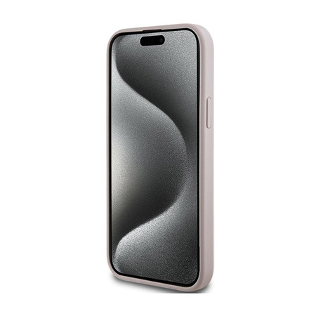 Guess 4G Collection Leather Metal Logo MagSafe - iPhone 15 Plus / 14 Plus Case (pink)