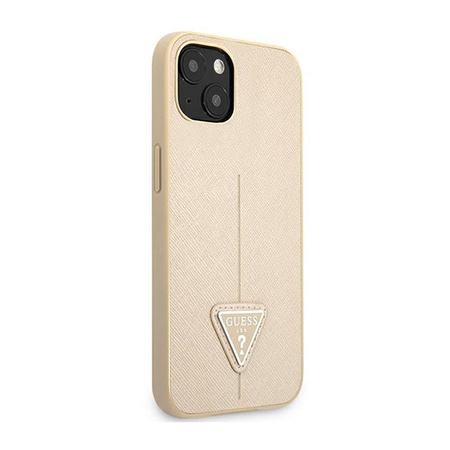 Guess Saffiano Triangle Logo Case - Coque iPhone 14 (beige)