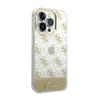 Guess 4G Stripe Script Logo Electroplated Pattern – Etui iPhone 14 Pro (złoty)