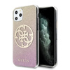Guess Gradient Circle Glitter 4G - Coque iPhone 11 Pro (Or/Rose)
