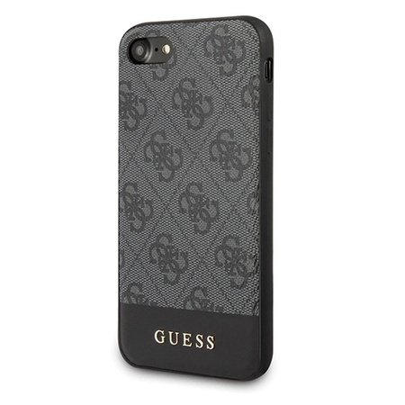 Guess 4G Bottom Stripe Kollektion - Tasche iPhone SE 2020 / 8 / 7 (grau)