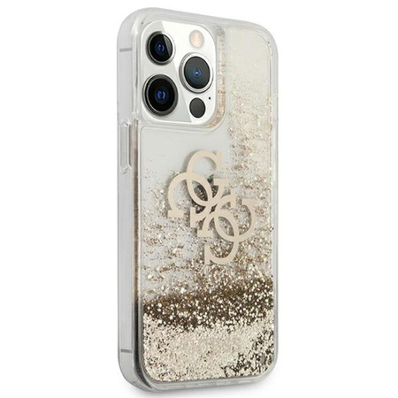 Guess Liquid Glitter 4G Big Logo - iPhone 13 Pro tok (arany)