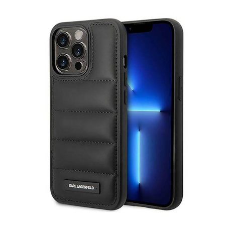 Karl Lagerfeld Puffy Elongated Logo - Coque pour iPhone 14 Pro (noir)