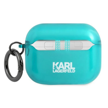 Karl Lagerfeld Choupette Head - Étui Airpods Pro (bleu fluo)