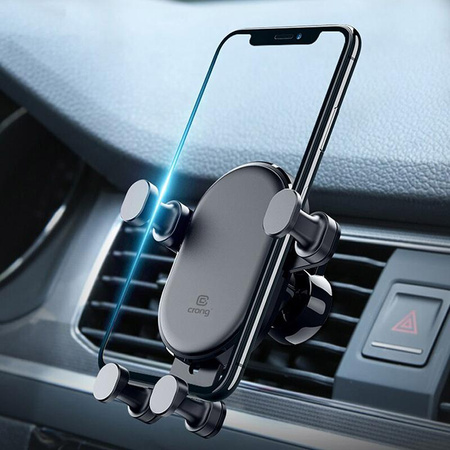 Crong Gravity Auto-Lock Car Holder - Gravitační držák do auta pro 4,7"-6,5" telefon (černý)