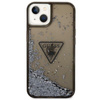 Guess Liquid Glitter Triangle Logo Case - iPhone 14 Tasche (schwarz)