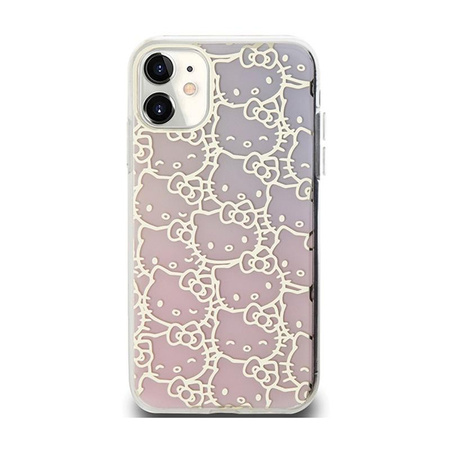 Hello Kitty IML Gradient Electrop Crowded Kitty Head - Coque iPhone 11 (rose)