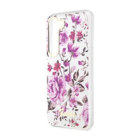 Guess Flower Collection - Case for Samsung Galaxy S23 (White)