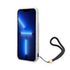 Guess 4G Print Cord - Etui avec dragonne iPhone 14 Pro (noir)