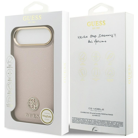ETUI DO IPHONE AIR do MAGSAFE GUESS ORYGINALNE RÓŻOWE ELEGANCKIE MODNE CASE