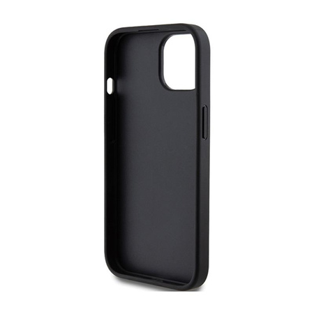 Pouzdro Guess Glitter Script Big 4G - iPhone 15 Plus (černé)