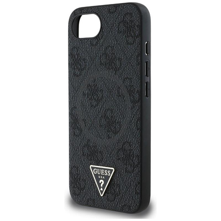 Guess 4G Ring Triangle Logo MagSafe - pouzdro pro iPhone 16e (černé)