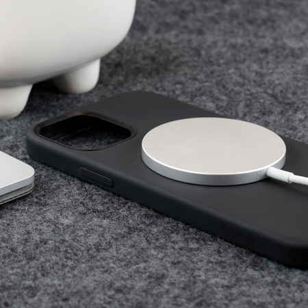 Crong Color Cover Magnetic - Coque MagSafe pour iPhone 12 Pro Max (noir)