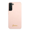 Guess Silicone Script Metal Logo - Etui Samsung Galaxy S22+ (rose)