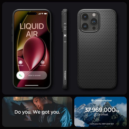 Spigen Liquid Air - Case for iPhone 15 Pro (Matte Black)