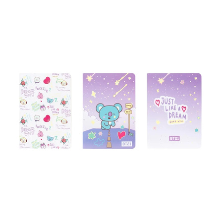 BT21 - Set mit 3 KOYA-Notizbüchern im A6-Format
