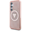 Guess 4G Glitter Triangle Buttons MagSafe - Gehäuse für Samsung Galaxy S25 (rosa)