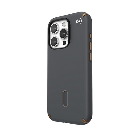 Speck Presidio2 Pro ClickLock & MagSafe - Coque pour iPhone 15 Pro (Gris anthracite/Bronze froid)