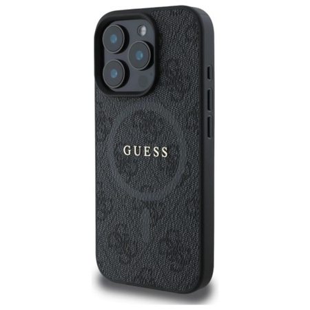 Guess 4G Ring Classic Logo MagSafe - Coque pour iPhone 16 Pro Max (noir)