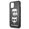 Karl Lagerfeld Embossed Case Karl & Choupette - iPhone 11 Hülle (Schwarz)