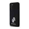 Karl Lagerfeld Silicone Karl & Choupette Metall-Anstecker - Hülle Samsung Galaxy S24+ (czarny)