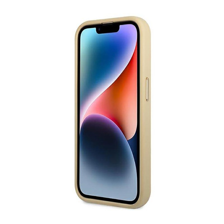 Guess Kroko Kollektion - iPhone 14 Pro Max Tasche (Gold)