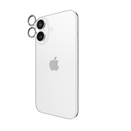 Case-Mate Aluminum Ring Lens Protector - Verre de protection pour l'objectif de l'appareil photo de l'iPhone 16 / iPhone 16 Plus (Twinkle)