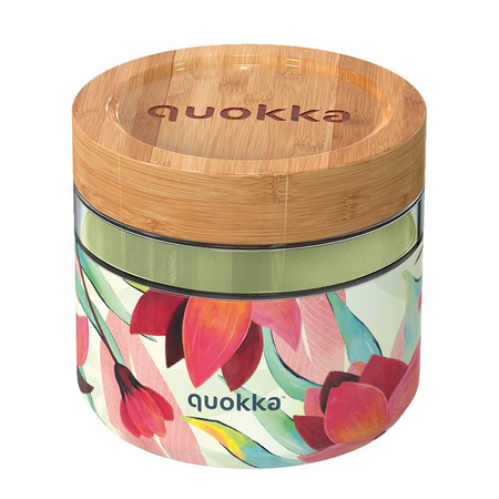 Quokka Deli Food Jar - Glass food container / lunchbox 820 ml (Spring)