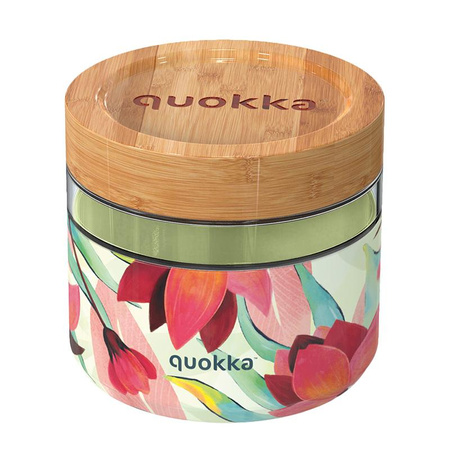 Quokka Deli Food Jar - Récipient alimentaire en verre / lunchbox 820 ml (Spring)