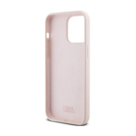 Karl Lagerfeld Silicone Karl Script - Coque iPhone 15 Pro (rose)