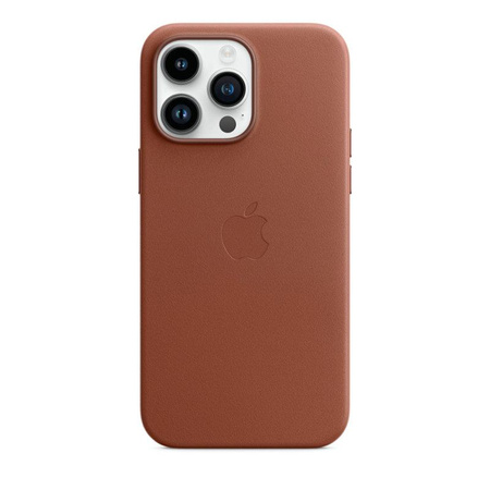 Apple Leather Case - Skórzane etui z MagSafe do iPhone 14 Pro Max (umbra)