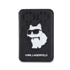 Karl Lagerfeld Peněženka Cardslot Stand MagSafe Saffiano Monogram Choupette - Magnetická peněženka s funkcí stojánku (černá)