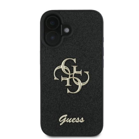 Guess Fixed Glitter Big 4G - iPhone 16 Plus Tasche (schwarz)