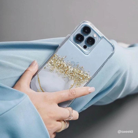 Case-Mate Karat - Coque pour iPhone 13 Pro décorée avec de l'or (Marbre)