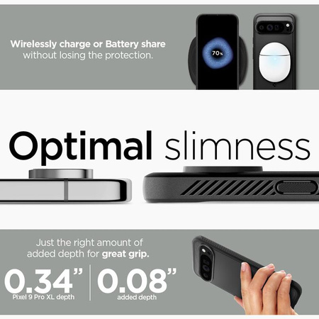 Spigen Rugged Armor - Gehäuse für Google Pixel 9 Pro XL (Mattschwarz)