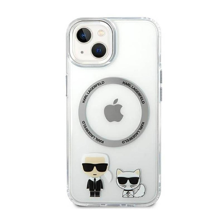 Karl Lagerfeld Karl & Choupette Aluminium MagSafe - iPhone 14 Plus Tasche (Transparent)