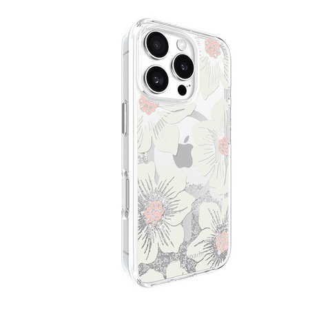 Kate Spade New York Liquid Glitter MagSafe - iPhone 16 Pro Case (Hollyhock Floral)