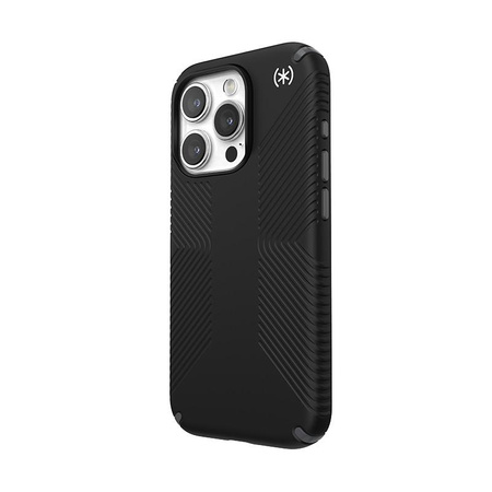 Speck Presidio2 Grip - iPhone 15 Pro Case (Black / Slate Gray / White)