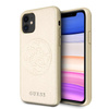 Guess Saffiano 4G Circle Logo - Coque iPhone 11 (Or)